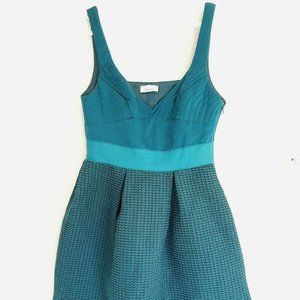 PINKO Macilento Jacquard silk skater Dress Green